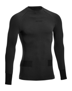CEP merino base layer shirt skiing long sleeve für Männer in black