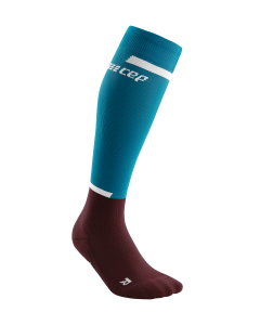 CEP The Run Socks Tall in petrol/dark red für Männer